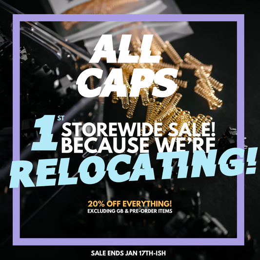 ALLCAPS Early-January 2022 Updates! 20% OFF Moving Sale!
